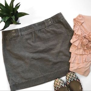 LOFT Factory Corduroy Gray Skirt Size 12P